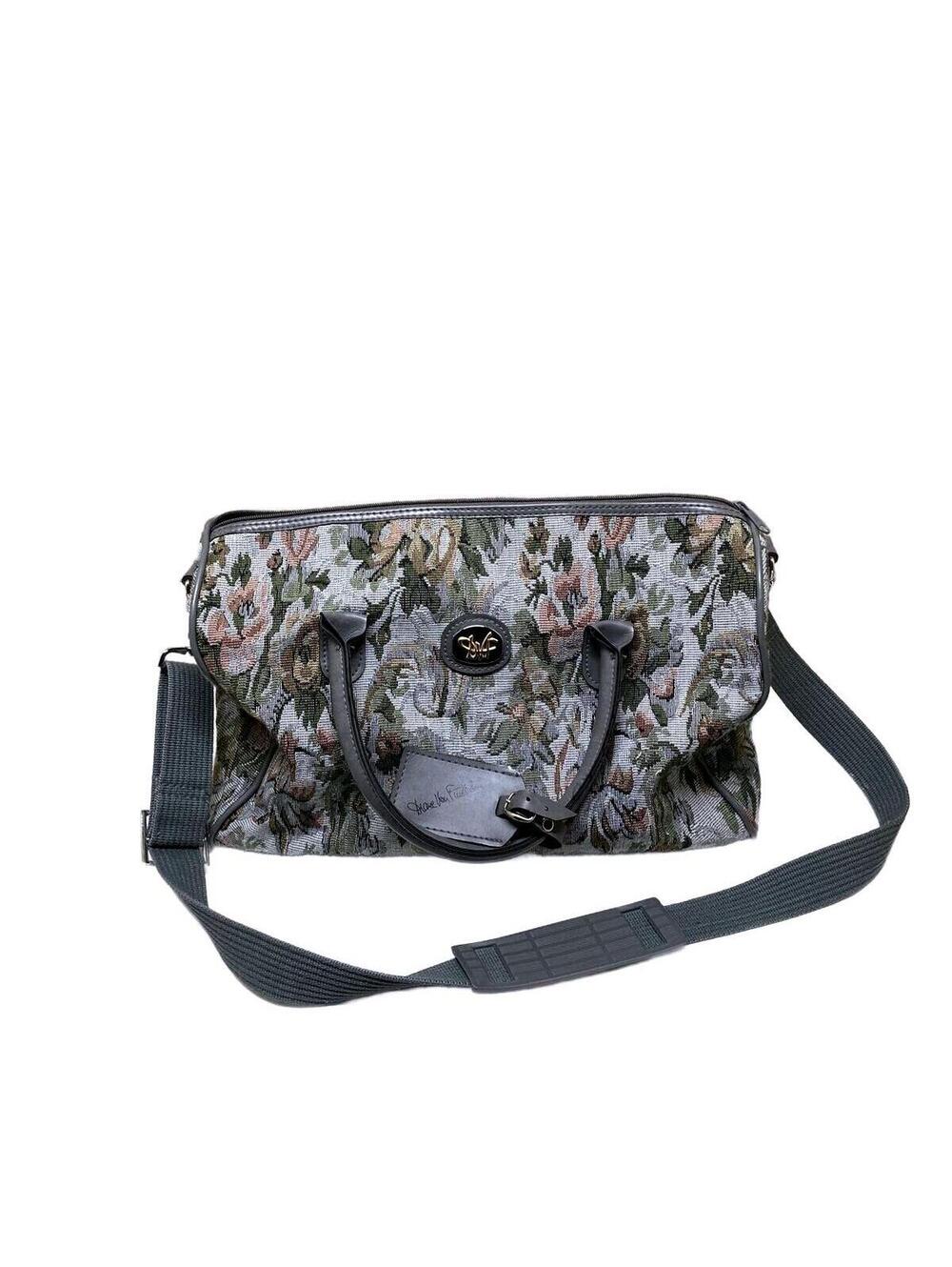 Diane von Furstenberg Floral Tapestry Weekender Bag with Adjustable Strap